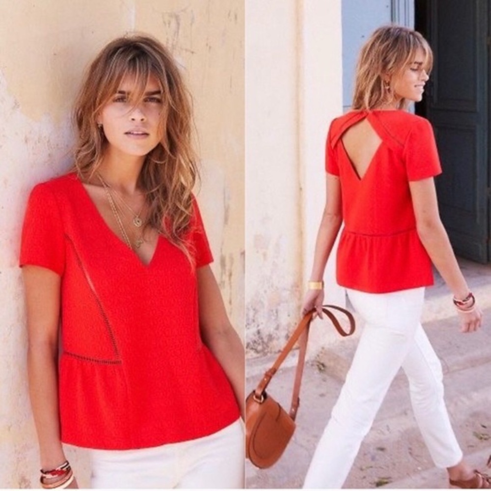 Red Sezane Amanda Top